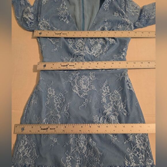 NBD Amanda Long Sleeve Mini Dress in French Blue Size XXS - Picture 8 of 10